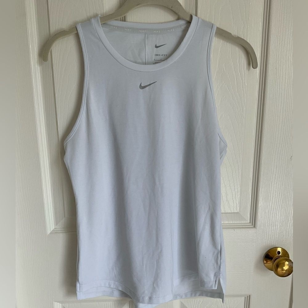 Nike Womens Dri Fit‎ Classic Fit White Tank Top Size Small - Picture 5 of 10